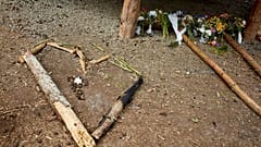 Flowers and tributes laid in Ronne on the Danish island of Bornholm.