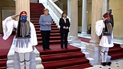 H Άνγκελα Μέρκελ έγινε δεκτή από την ΠτΔ, Κατερίνα Σακελλαροπούλου