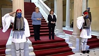 H Άνγκελα Μέρκελ έγινε δεκτή από την ΠτΔ, Κατερίνα Σακελλαροπούλου