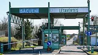 Archív fotó a magyar-román határ egyik állomásáról