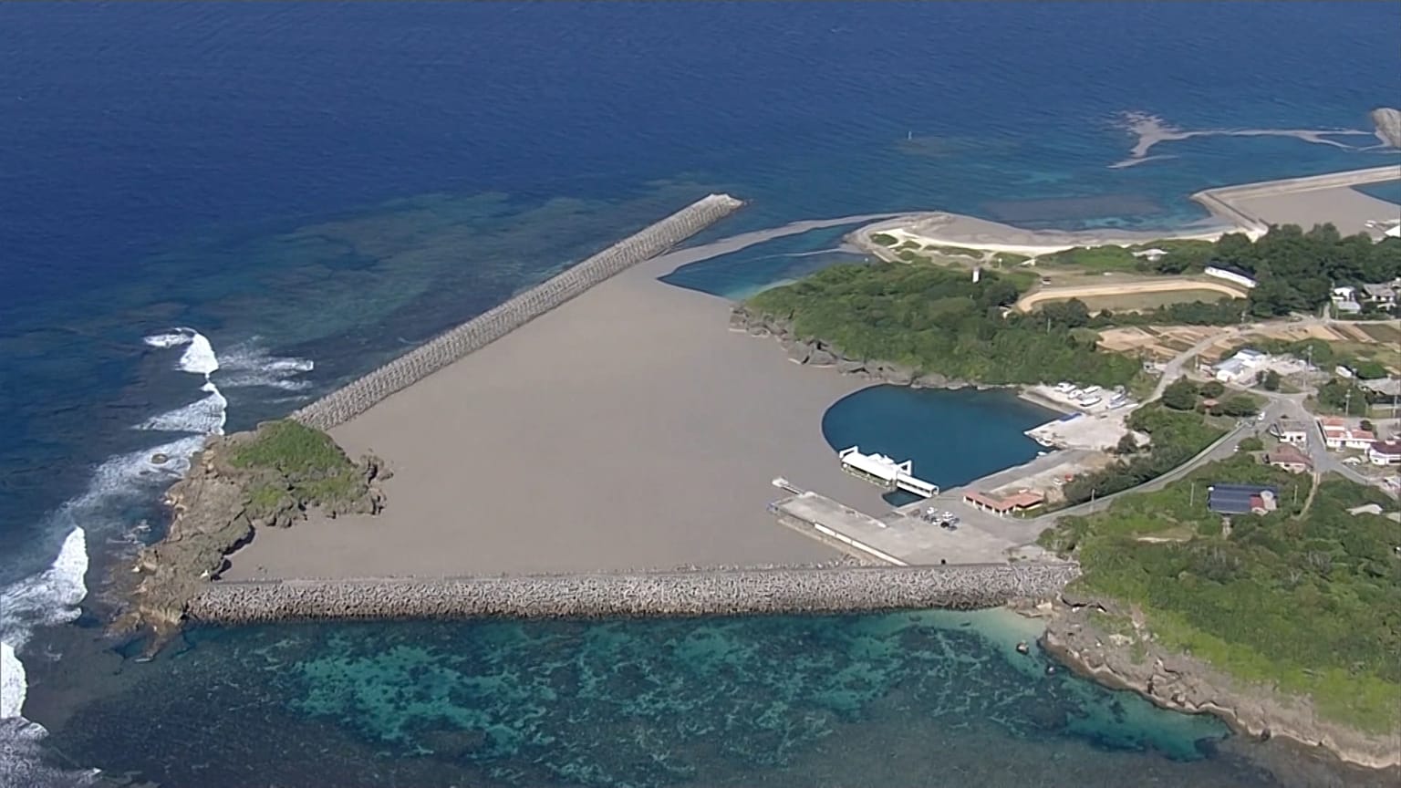 Clean-up of shores covered with pumice stones due to underwater volcanic eruption underway