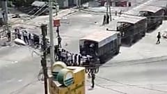 In this image from video obtained by The Associated Press, soldiers line up arrested protesters in Yangon, Myanmar on March 3, 2021. 