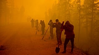 A füstben gyakran lehetetlenné teszi az oltást - tűz egy orosz erdőben 2021-ben