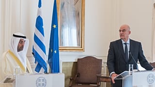 Ο Νίκος Δένδιας και ο Γενικός Γραμματέας του Συμβουλίου Συνεργασίας του Κόλπου (ΣΣΚ), Nayef Falah M. Al-Hajraf 
