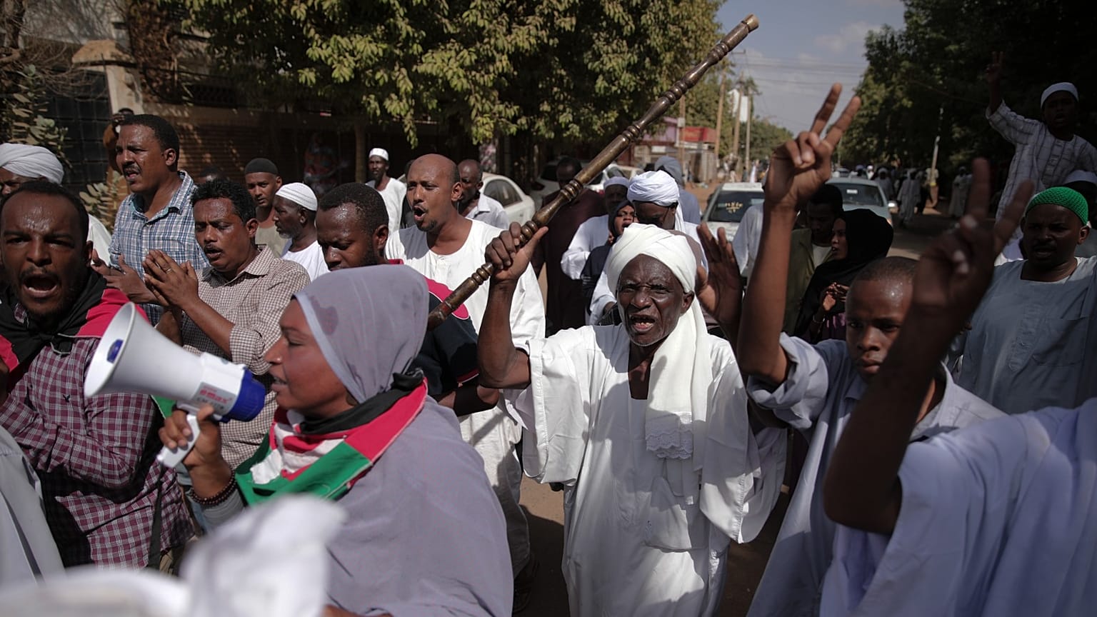 جانب من المظاهرات في السودان