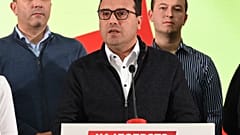 Ministerpräsident Zoran Zaev bei seiner Rücktrittserklärung nach den Kommunalwahlen im Oktober.
