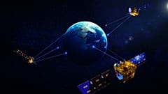 Recreación de varios satélites en órbita para facilitar las conexiones de las telecomunicaciones en la Tierra.