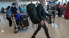 Tourist auf dem Flughafen in Bangkog