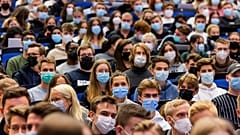 Des étudiants à Münster le 11 octobre 2021