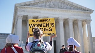 Des manifestants pro-avortement devant la Cour suprême des États-Unis à Washington, le 1er novembre 2021.