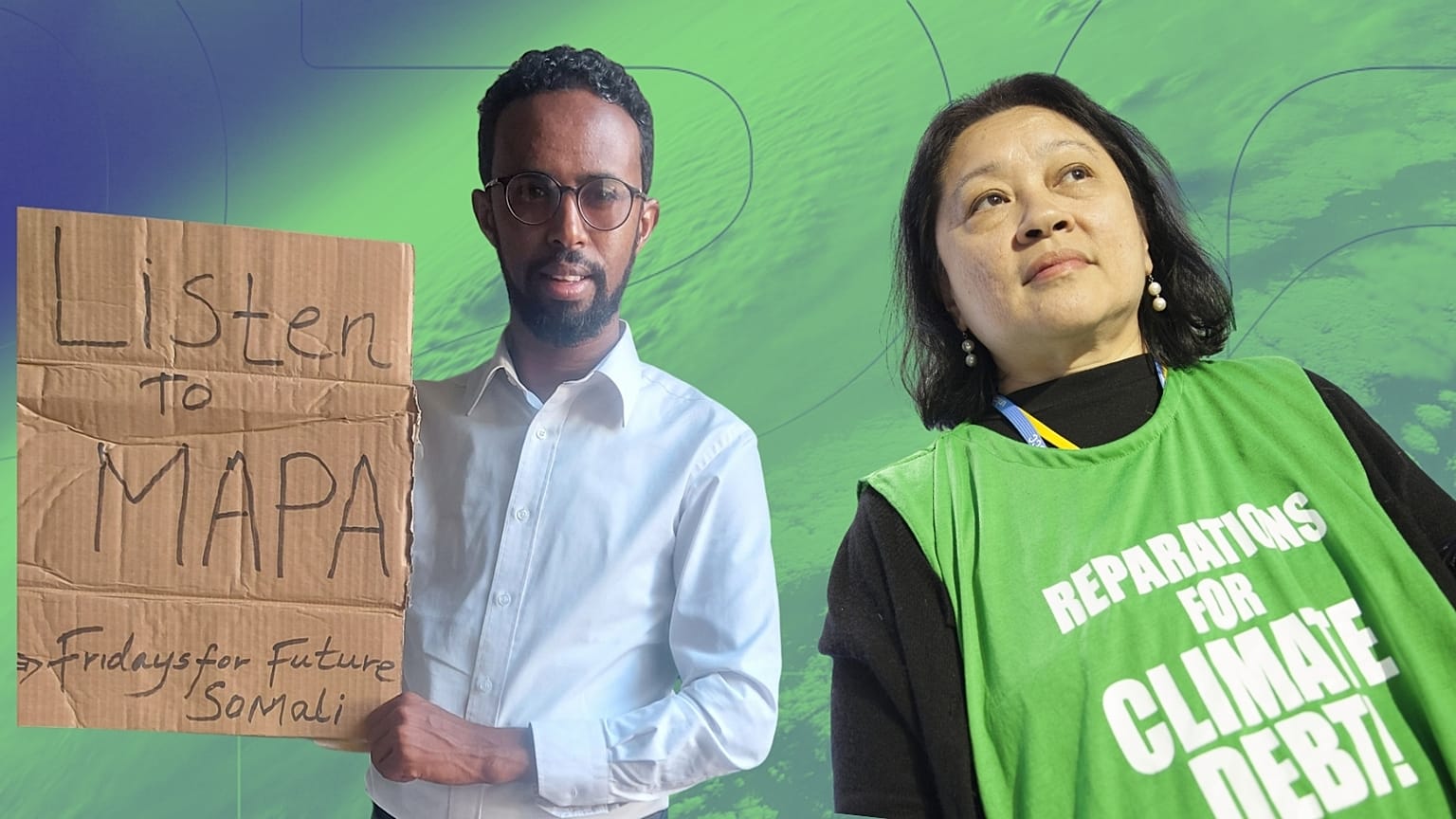 Aqli Farah and Lidy Nacpil are two of the voices that have been shut out of COP26 proceedings.
