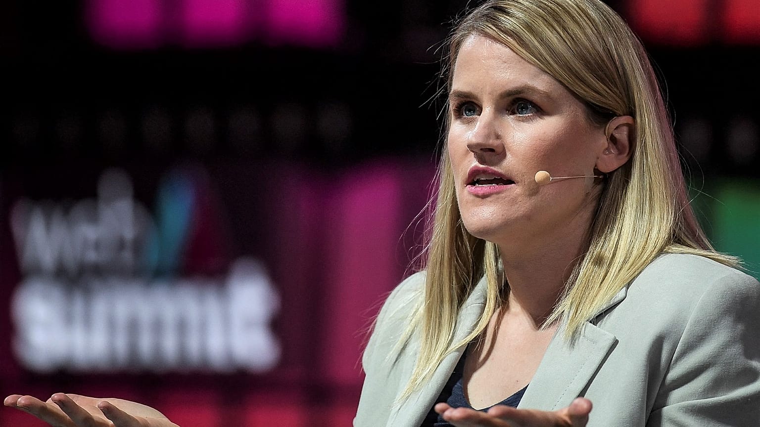 Haugen made her comments at the Web Summit in Lisbon on Monday