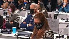 EL presidente de Estados Unidos durante la COP26
