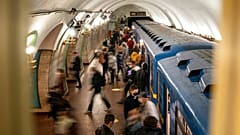 Tömeg a kijevi metróban 