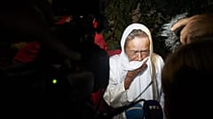 Sophie Pétronin quelques heures après sa libération le 8 octobre 2020 (Bamako, Mali)
