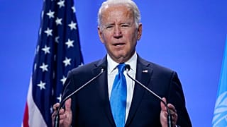 El presidente estadounidense, Joe Biden, durante su intervención en la COP26