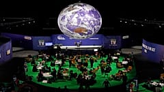Delegates gather inside the venue on another day at the COP26 UN Climate Summit in Glasgow, Scotland, Wednesday, Nov. 3, 2021.