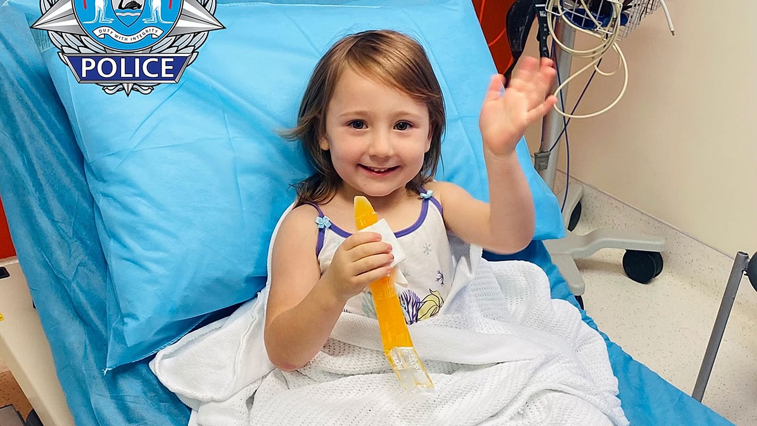 Cleo recovering from her ordeal in hospital