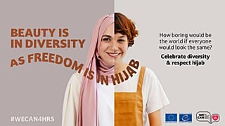 Campaign posters featured young women, with half of their face veiled.