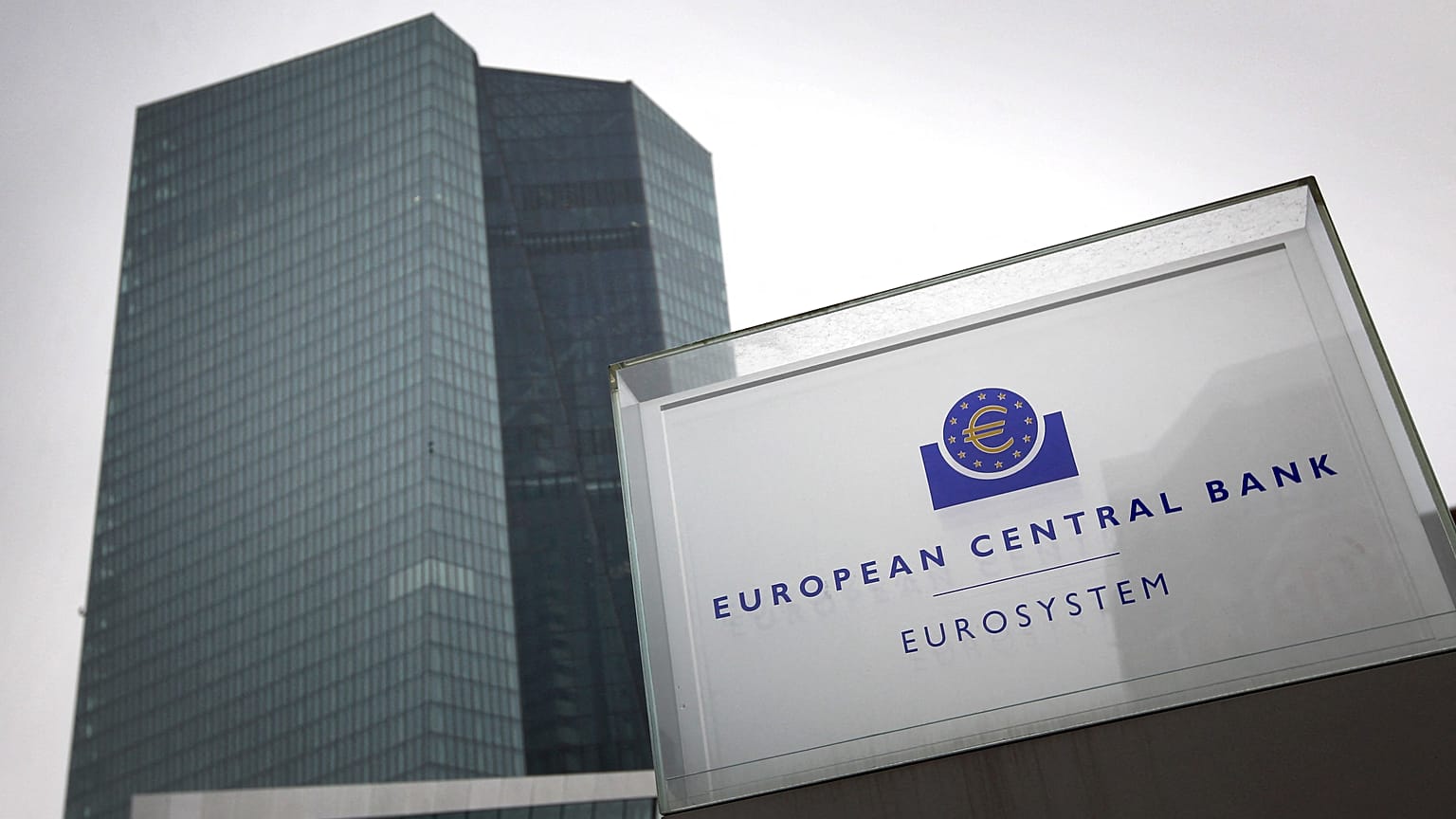 Die Europäische Zentralbank in Frankfurt
