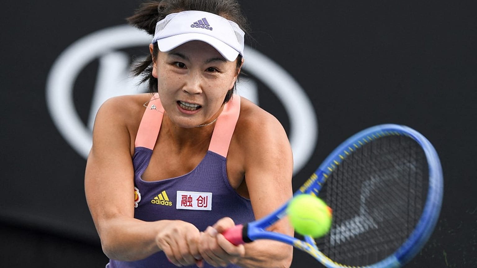 Peng Shua le 21 janvier 2020, à Melbourne, lors de l'Open d'Australie 