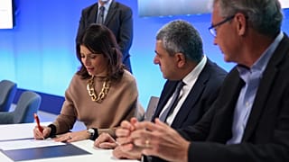 Signing the Glasgow Declaration at COP26.