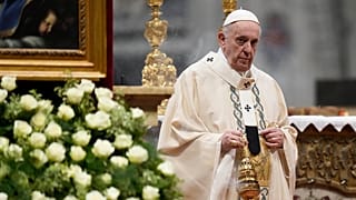 Pope Francis spreads incense during a mass in which he ordained new bishops.
