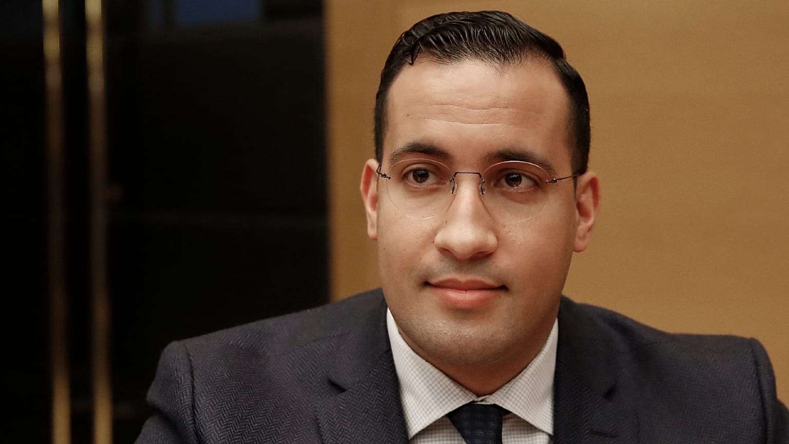 Former President Macron's security aide Alexandre Benalla appears before the French Senate Laws Commission prior to his hearing, in Paris, January 2019.