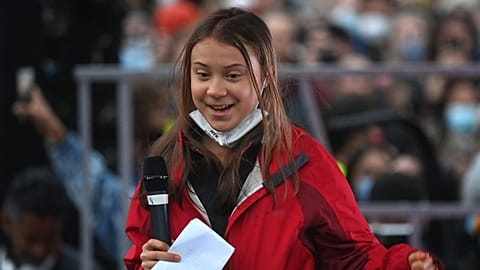 Greta Thunberg speaks at COP26.