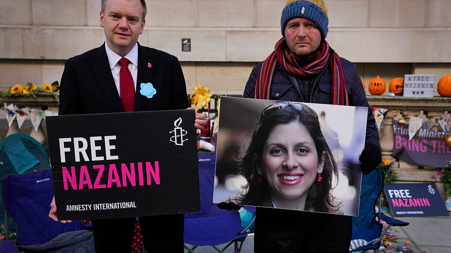 Mobilisation à Londres en faveur de la libération de l'Irano-britannique Nazanin Zaghari-Ratcliffe, le 02/11/2021