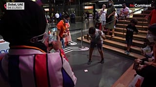 Le pavillon de la Corée du Sud à l'Expo 2020 de Dubaï accueille les jeux traditionnels pour enfants, popularisés par la série "Squid Game"