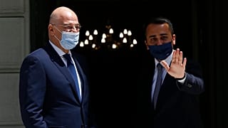 Φωτογραφία αρχείου από την επίσκεψη του Ιταλού υπ. Εξωτερικών Λουίτζι Ντι Μάιο στην Αθήνα στις 9/6/2020
