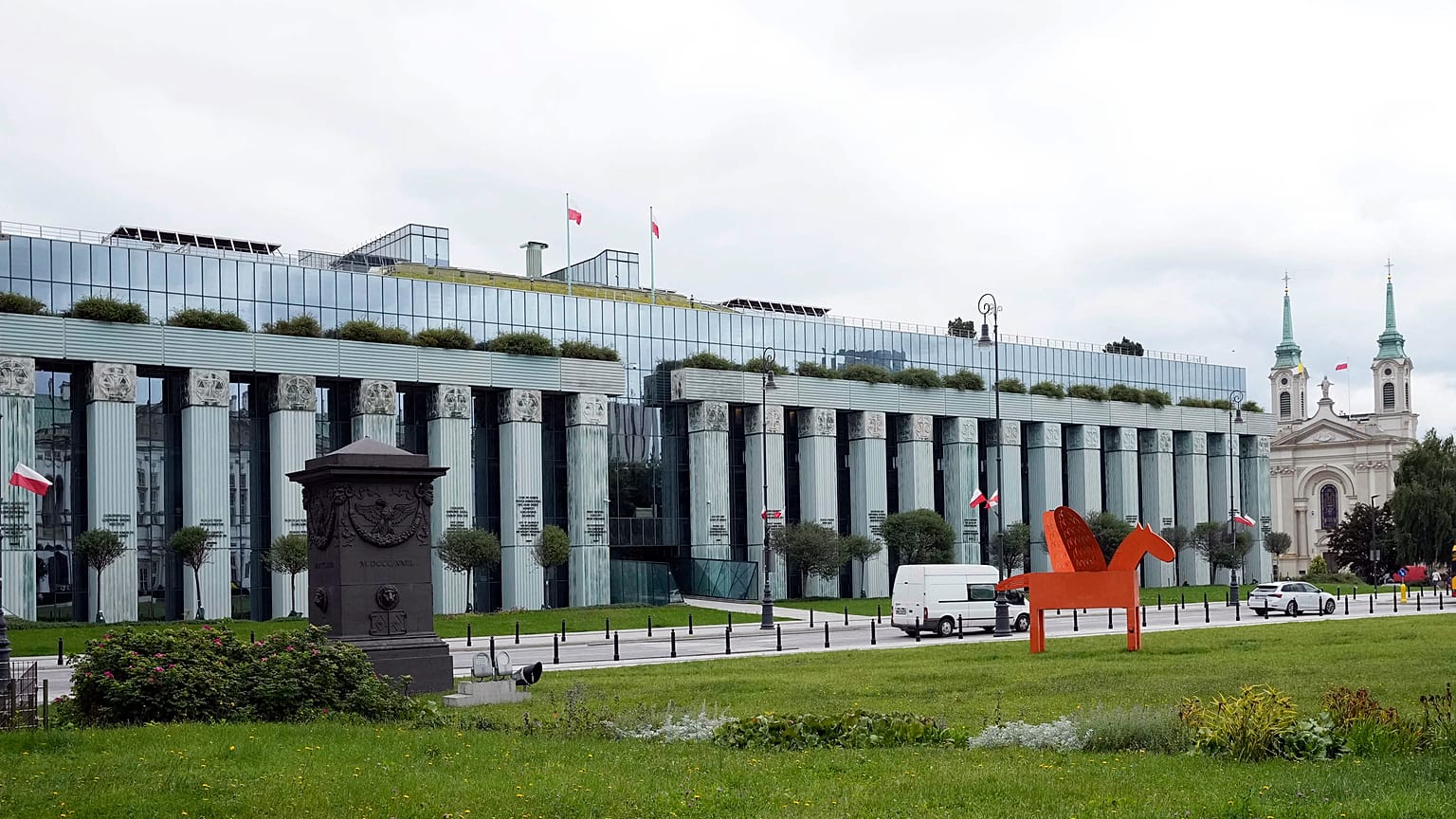 The exterior of the Polish Supreme Court in Warsaw.