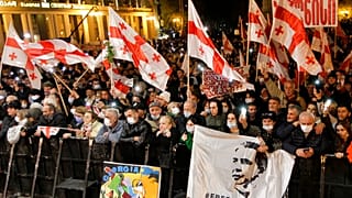 Mihail Saakaşvili'ye destek gösterisi