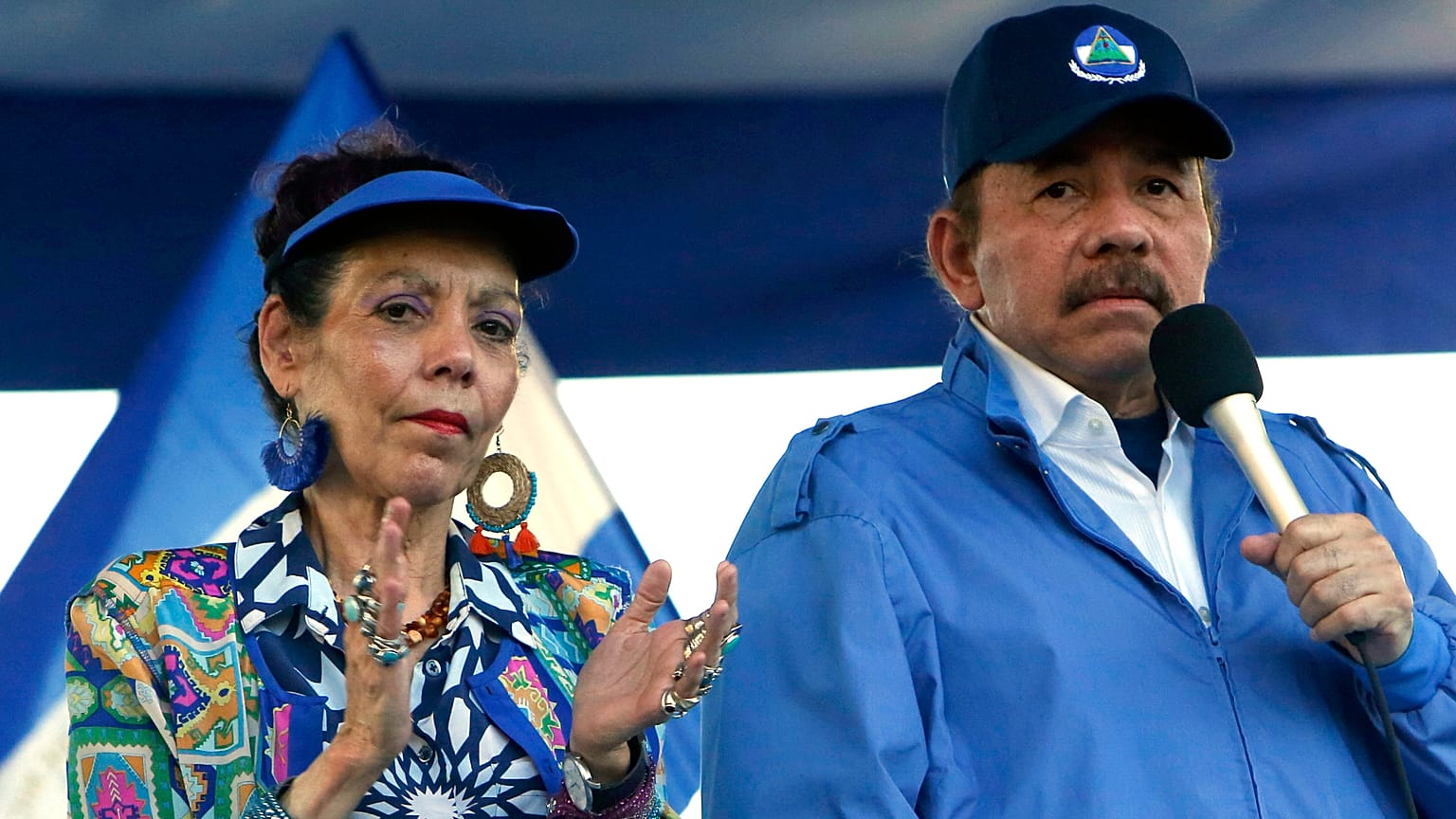 El Presidente de Nicaragua Daniel Ortega y su esposa Rosario Murillo en una imagen de 2018