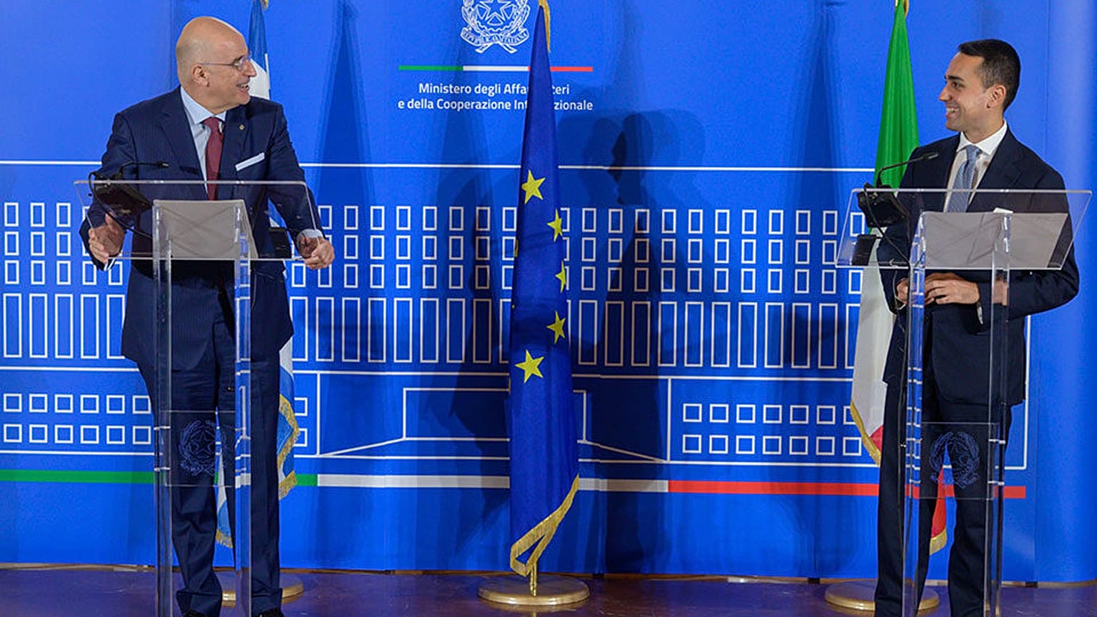 Nikos Dendias ve Luigi Di Maio