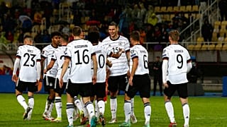 Die Mannschaft hier beim einem Spiel gegen Nordmazedonien im Oktober: Ein Spieler wurde jetzt positiv auf das Coronavirus getestet.