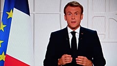 Le président français Emmanuel Macron, lors de son allocution du 9 novembre 2021