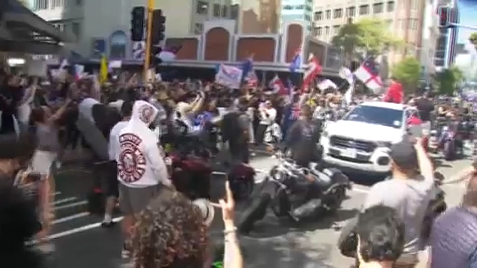 vaccine biker protest