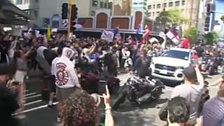 vaccine biker protest
