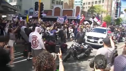 vaccine biker protest