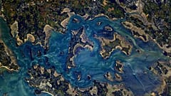 Der Golf von Morbihan in der Bretagne, Nordfrankreich. 