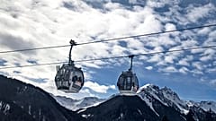 Seilbahn bei Saalbach, Österreich