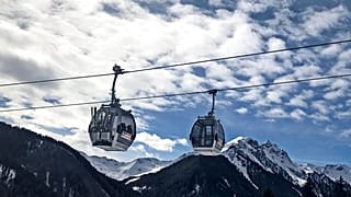 Seilbahn bei Saalbach, Österreich