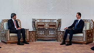 BAE Dışişleri Bakanı Nahyan ile Suriye Devlet Başkanı Esad