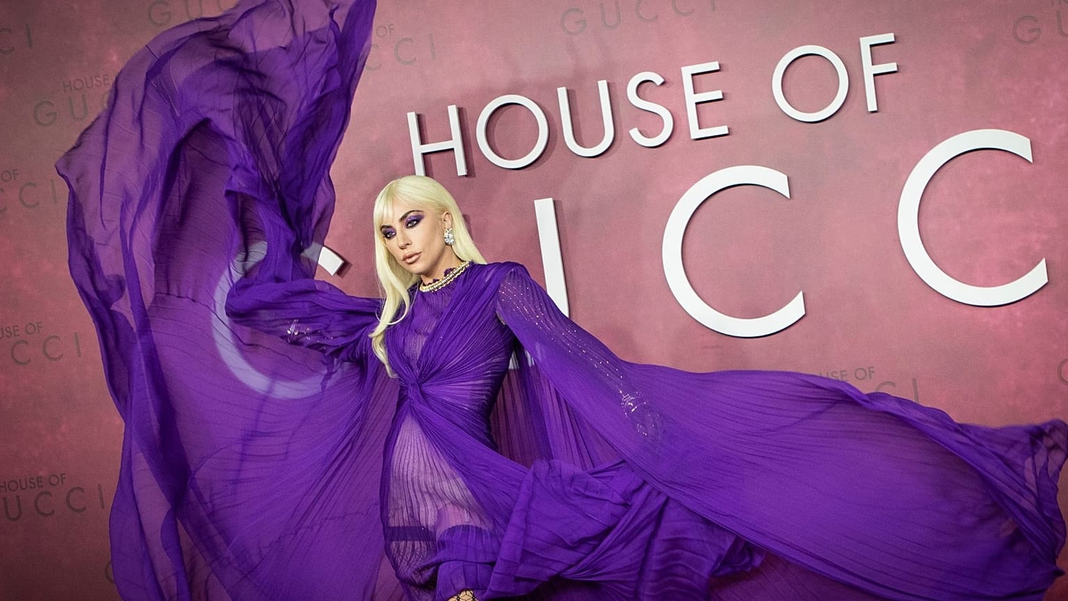 Lady Gaga poses for photographers upon arrival at the Europe premiere of the film