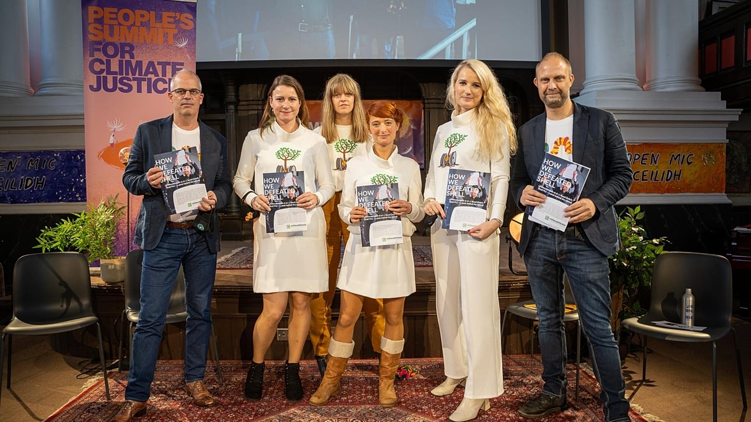 Milieudefensie at the launch in Glasgow of their guide to suing a big oil company. 