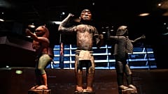 Archives : trois des pièces restituées au Benin, alors exposées au musée du Quai Branly, à Paris, le 10 septembre 2021