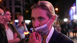 Alice Weidel nach einer TV-Debatte der Spitzenkandidaten bei der Bundestagswahl im September 2021.
