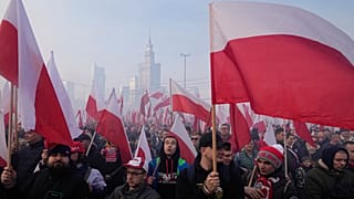 Manifestantes nacionalistas en Varsovia en el Día de la Independencia